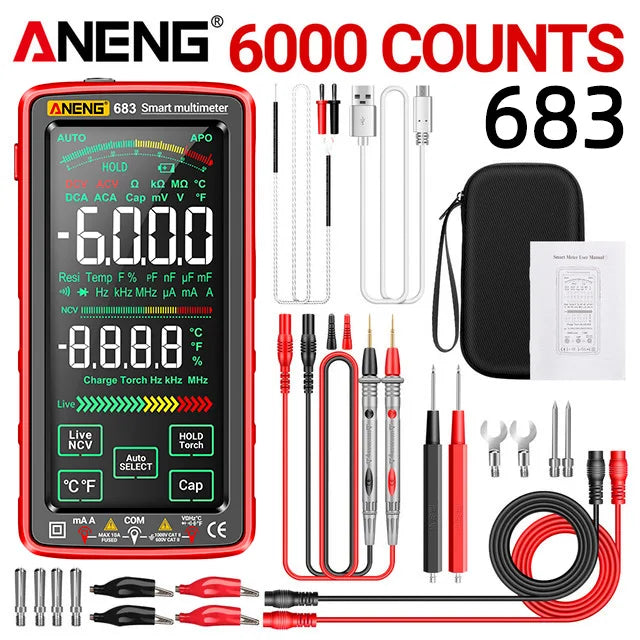 Multimètre Intelligent Tactile Rechargeable 6000 Points - AC/DC Tension et Courant – photo 9/10