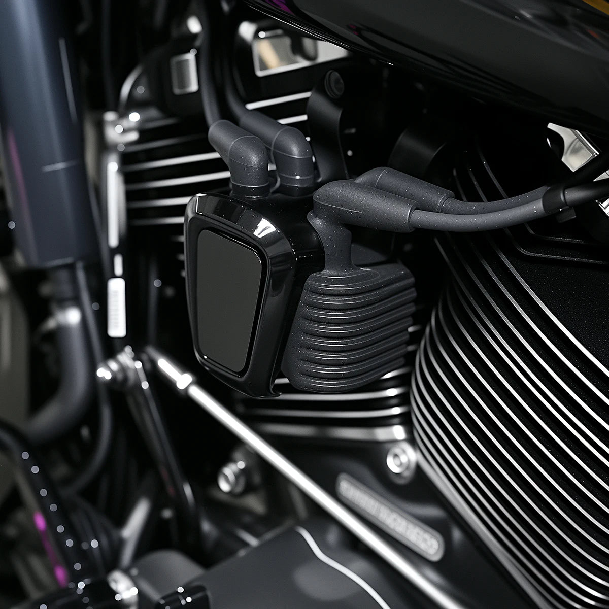 Cache chromé de bobine d'allumage pour Harley Softail - vue 3