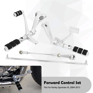 Kit complet commandes avancées, repose-pieds, biellettes et leviers en aluminium pour Harley-Davidson Sportster XL 883, 1200, 48, Iron, Softail, Dyna FXBB – photo 13/15