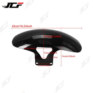 Garde-boue avant moto noir brillant pour Harley-Davidson Softail Fat Boy - vue 2