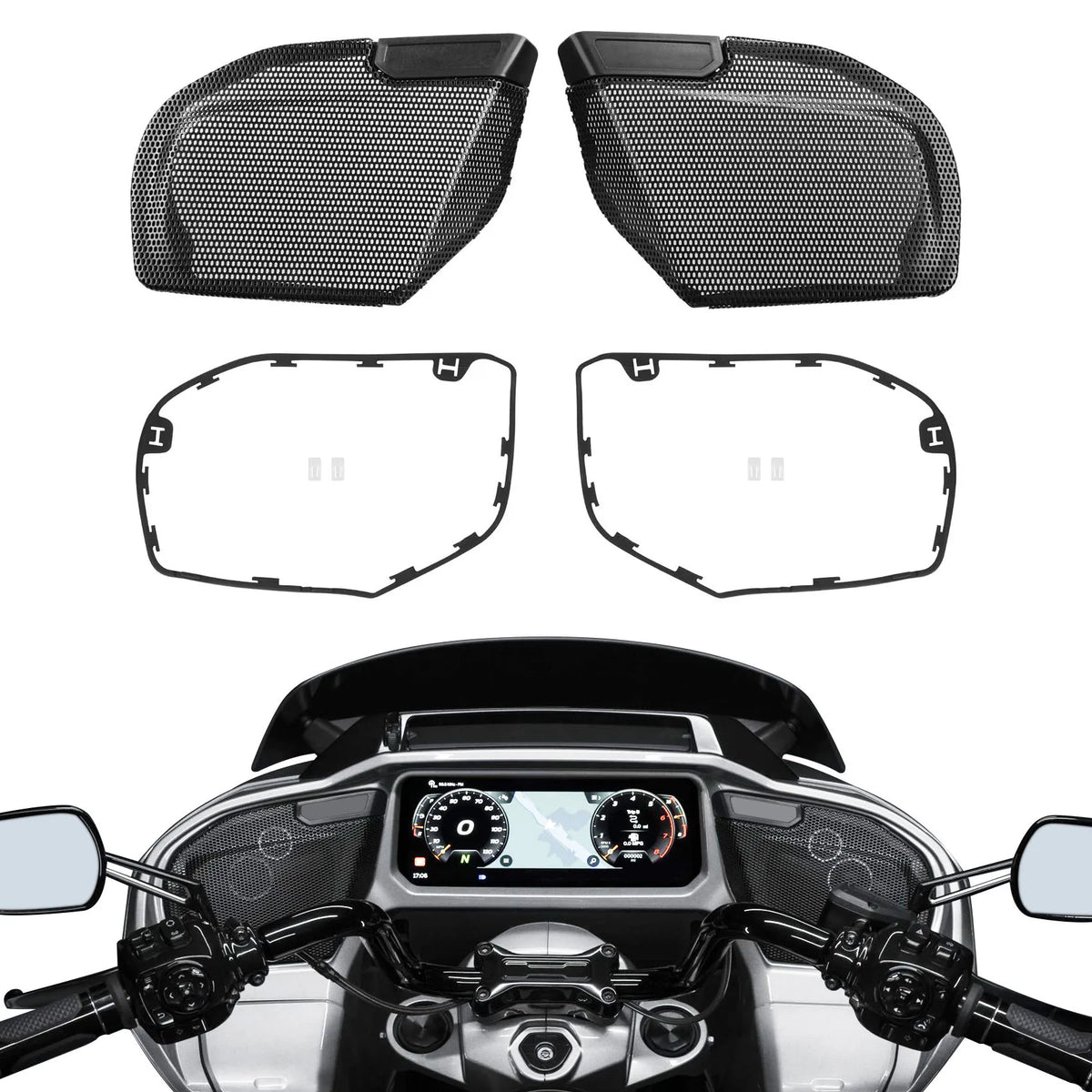 Grilles de haut-parleurs de carénage pour Harley CVO Road Glide FLTRXSE 2023-2026 - vue 1