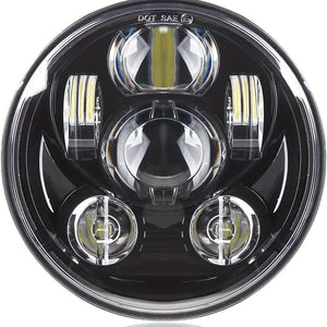 Phare LED 5,75 pouces noir pour Harley Dyna Sportster Softail - vue 1