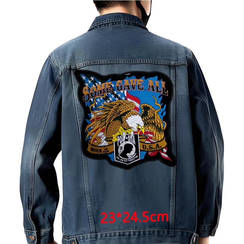Grand écusson dorsal brodé style biker moto pour blouson - vue 22