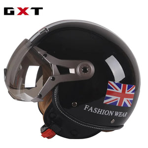 Casque moto jet 3/4 noir - vue latérale - vue 7
