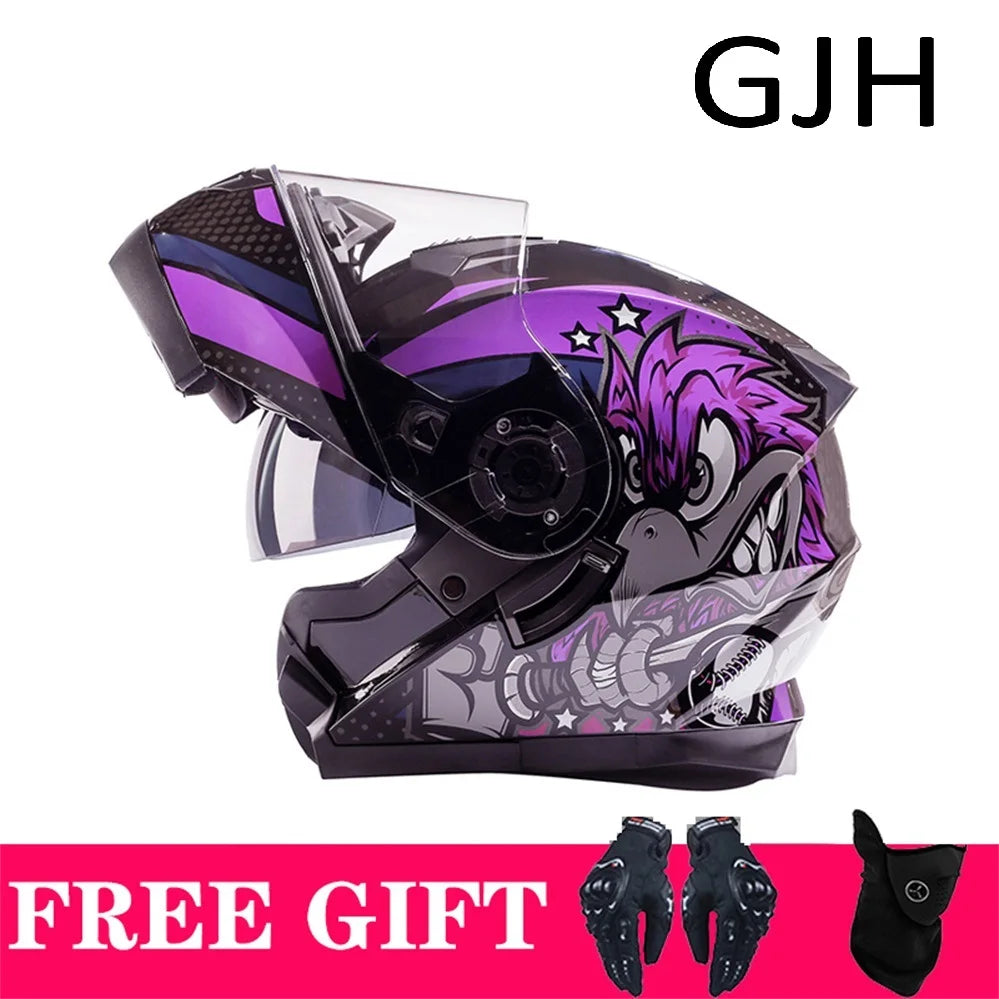 Casque moto modulable style adventure noir - vue 11