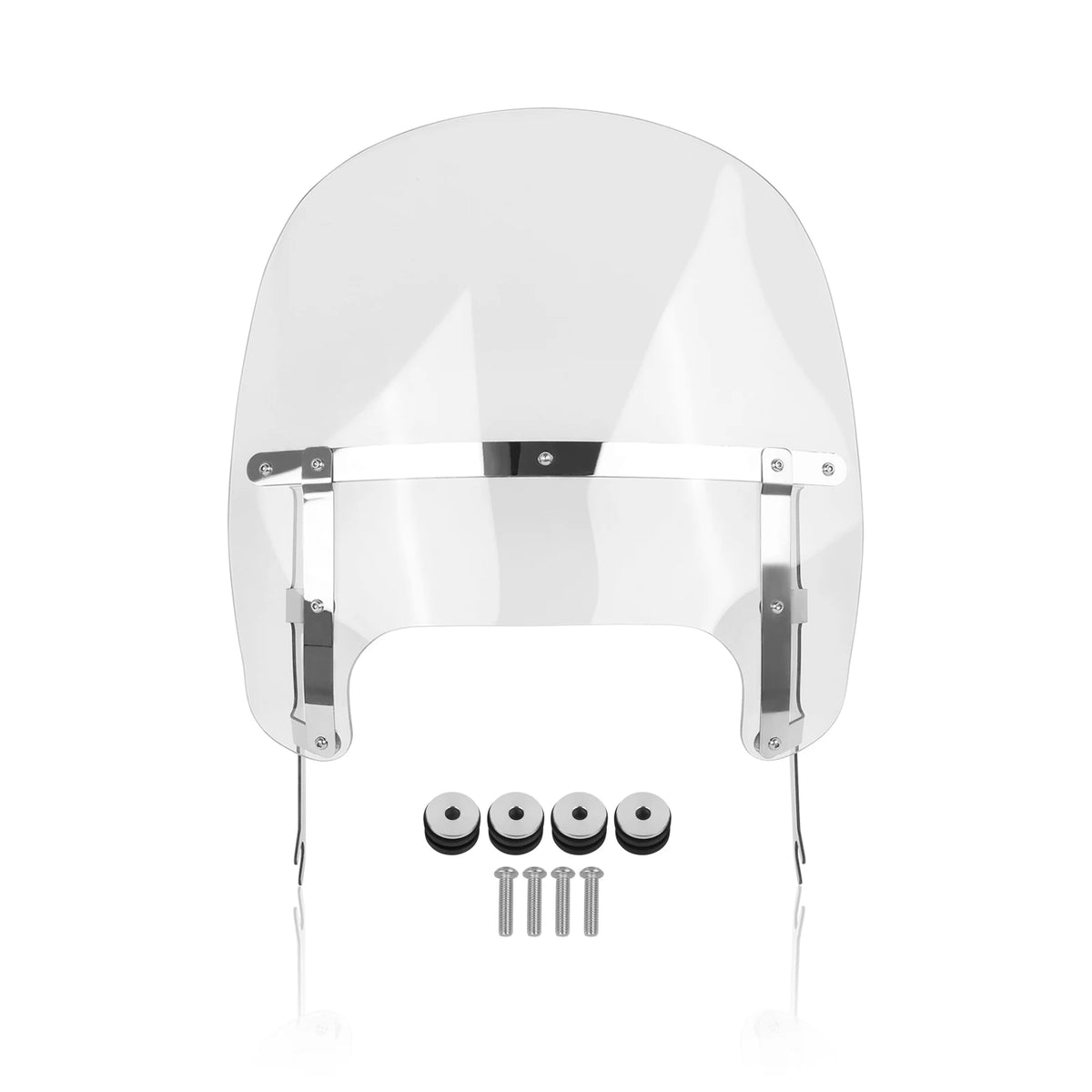 Pare-brise double bulle chromé pour Harley Softail Fat Boy - vue 8