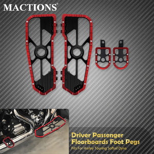 Planchers Repose-Pieds Avant et Arrière - Harley-Davidson Softail FL, Dyna FLD et Touring – photo 1/10