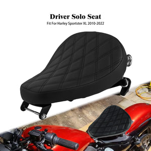 Selle solo noire sur ressorts pour Harley-Davidson Sportster - vue 7