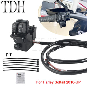 Commodo gauche régulateur de vitesse pour Harley Softail - vue 1