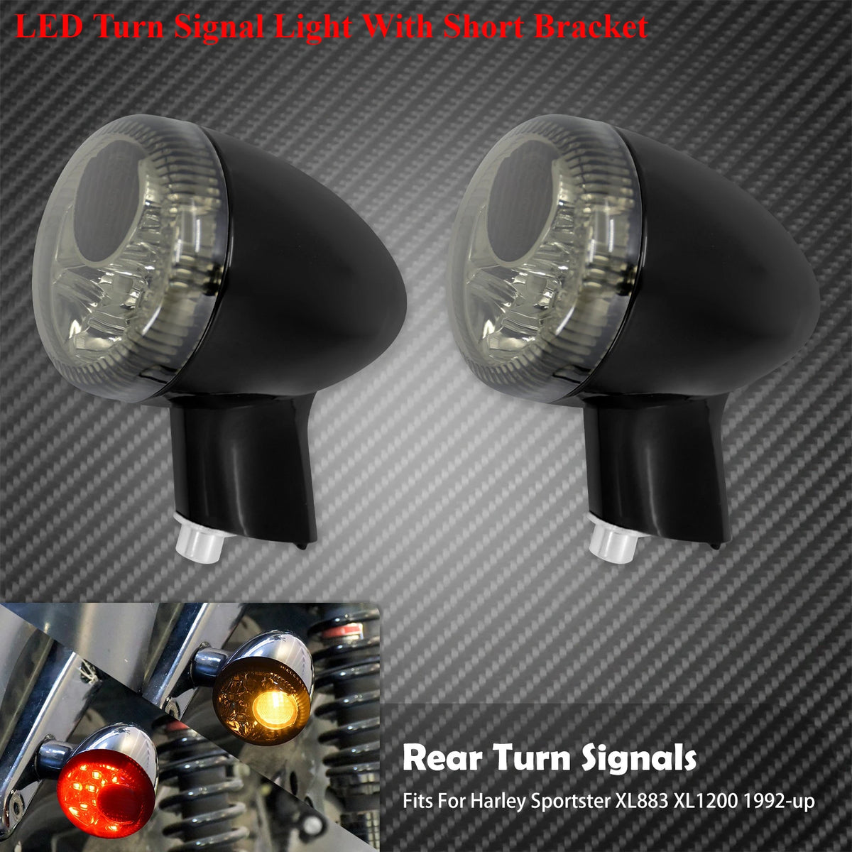 Clignotants arrière LED avec feu stop et veilleuse pour Harley-Davidson Sportster XL 883, 1200, Iron, Roadster, Super Low 1992-2022 – photo 8/12