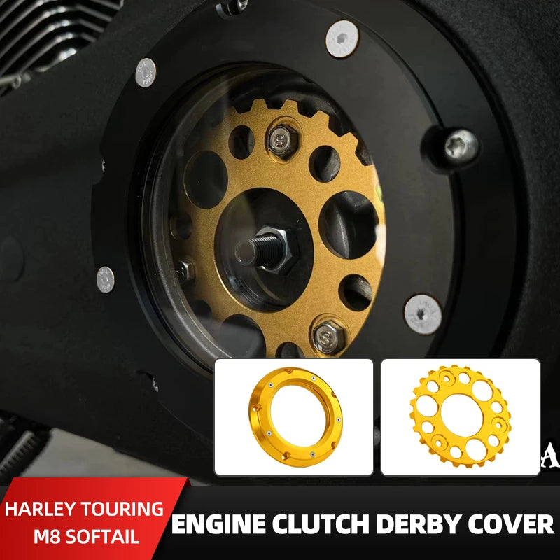Cache d'Embrayage / Distributeur (Derby Cover) M8 pour Harley Touring et Softail 2017+ – photo 1/20