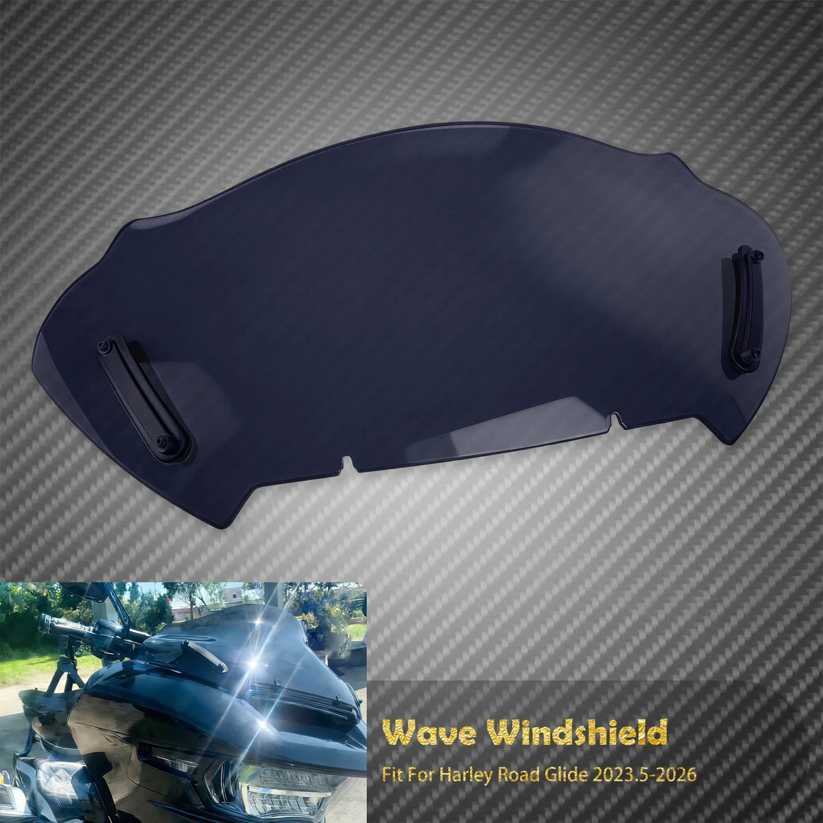 Déflecteur de Vent Vague 10" pour Pare-Brise - Harley-Davidson Touring Road Glide 2023-2026 – photo 7/11