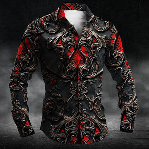 Chemise homme imprimé tête de mort - vue de face - vue 8