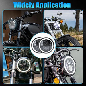 Phare LED 5,75 pouces pour Harley Sportster Dyna - vue 3