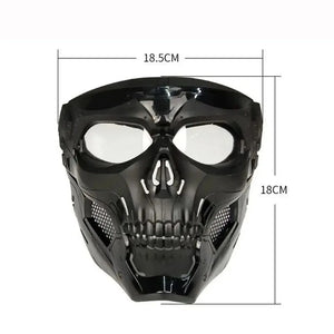 Masque intégral tête de squelette avec lunettes de protection pour moto - vue 6