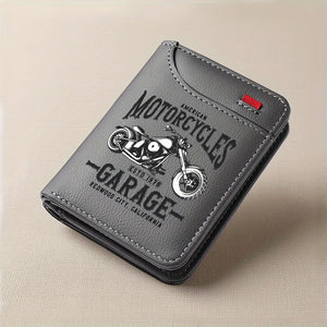 Portefeuille biker marron en cuir PU multi-cartes - vue 6