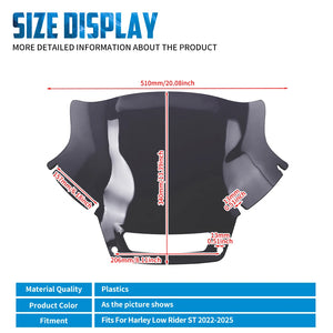 Pare-brise rouge pour Harley Low Rider ST - vue 6