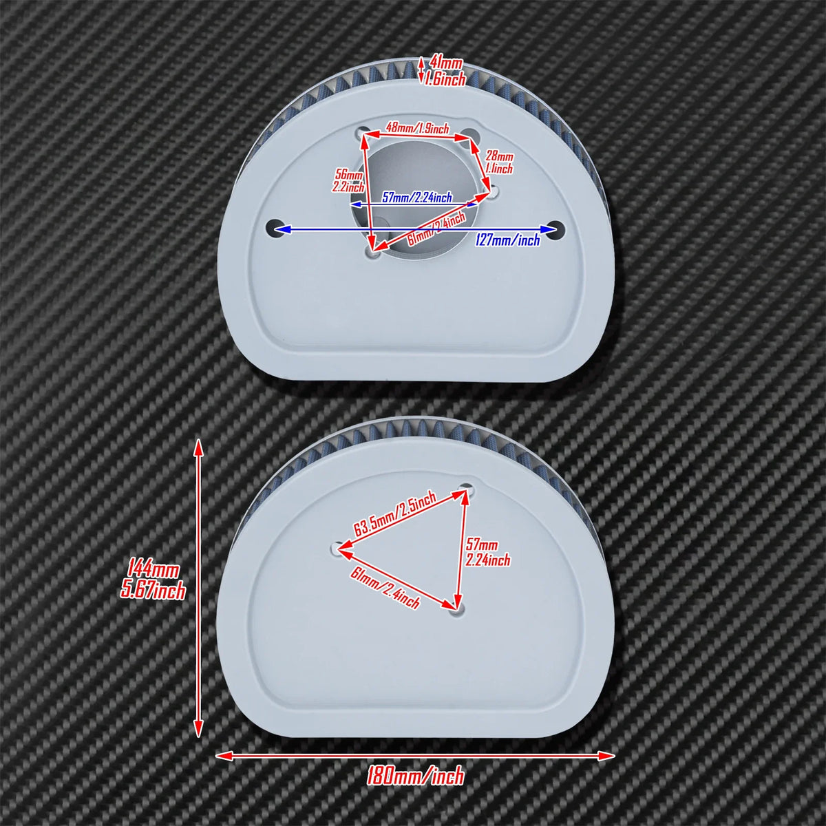 Filtre à air lavable et réutilisable bleu pour Harley-Davidson Softail Breakout, Deluxe, Fat Boy Lo, Touring, Dyna Low Rider – photo 6/7