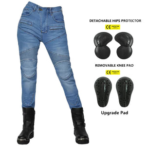 Jean moto femme avec protections amovibles - vue 10