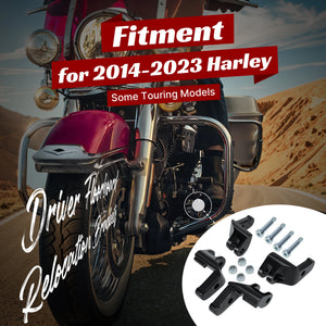 Supports de déport des marchepieds conducteur pour Harley-Davidson Touring Electra Glide, Road Glide, Freewheeler 2014-2023 – photo 2/8