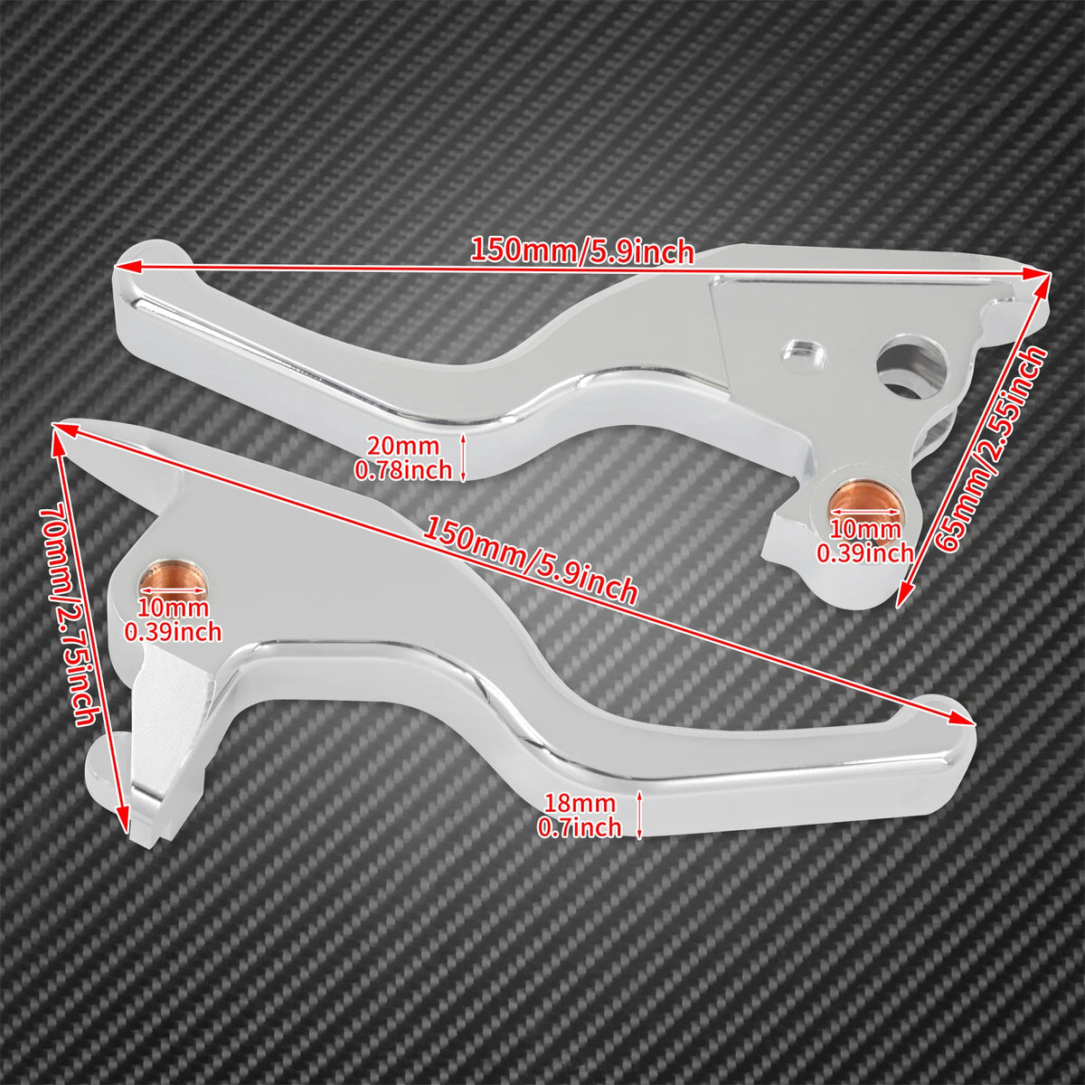 Leviers de Frein/Embrayage Courts 3 Doigts - Harley-Davidson Softail 2018-2024 – photo 6/8