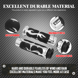 Poignées de guidon 1'' (25mm) style flamme - Harley Sportster, Dyna, Softail, Touring, V-Rod et autres – photo 3/8