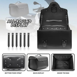 Sac Arrière de Moto 32L en Cuir PU Noir Design Tête de Mort 3D - Universel - vue 5