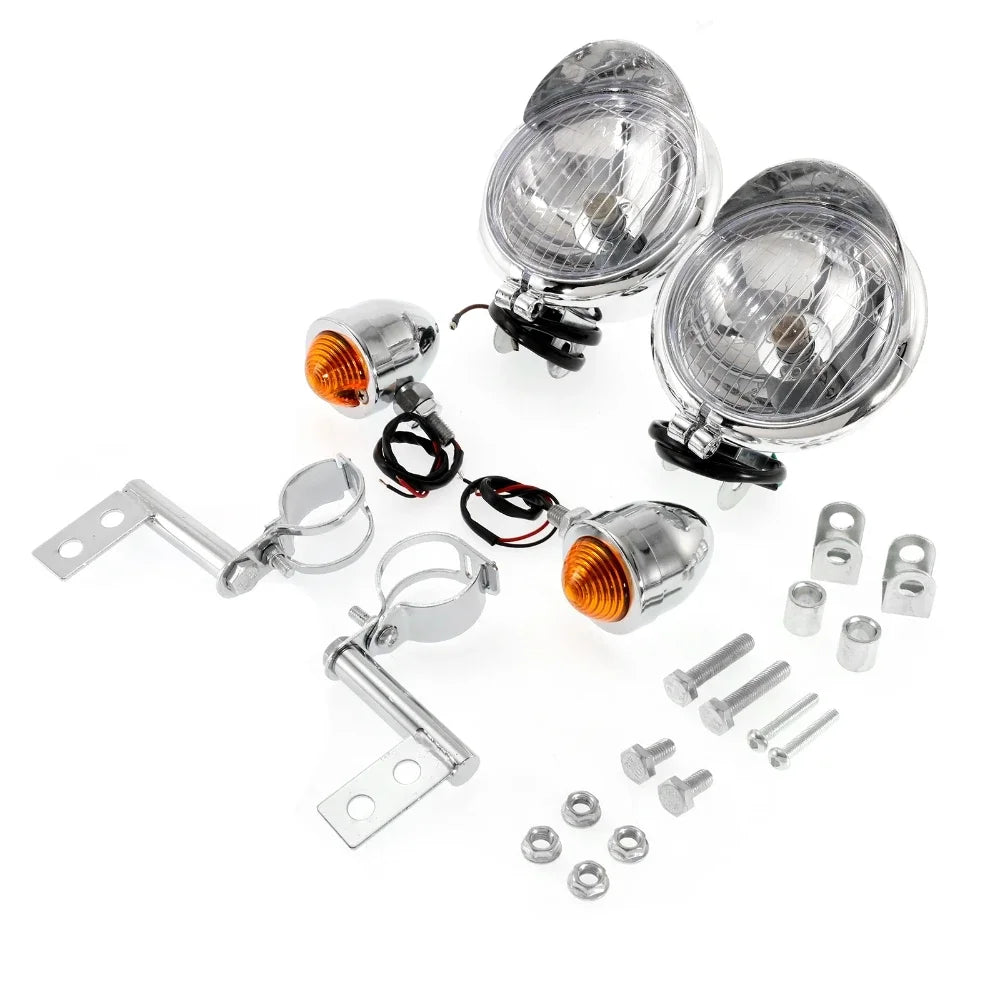 Phares additionnels avec clignotants pour Harley - vue 10