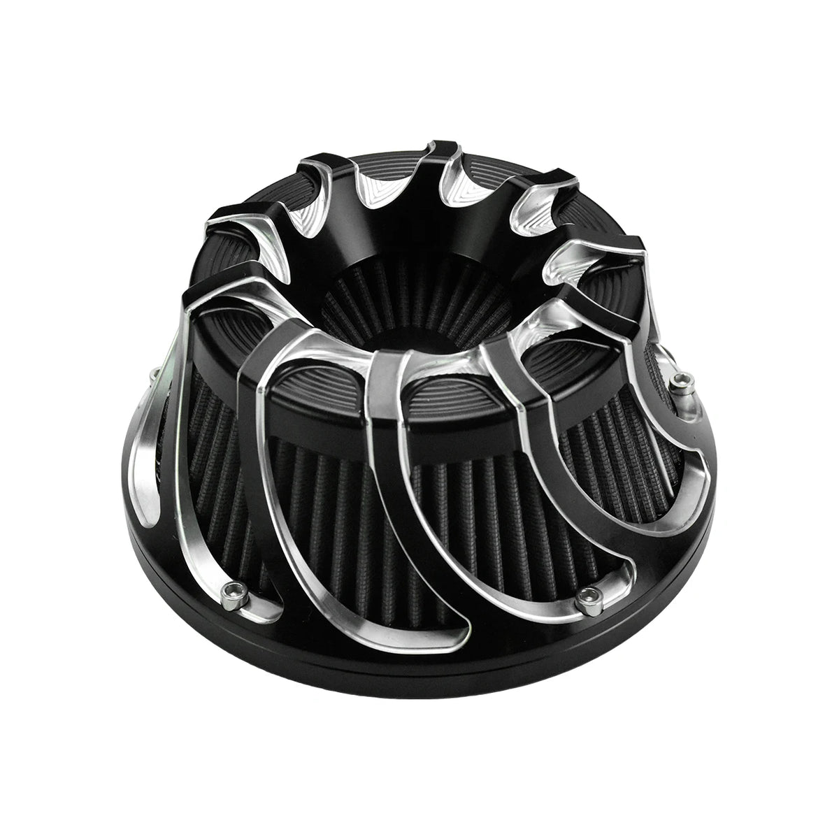 Filtre à air CNC chromé à cornet apparent pour moto Harley-Davidson - vue 3