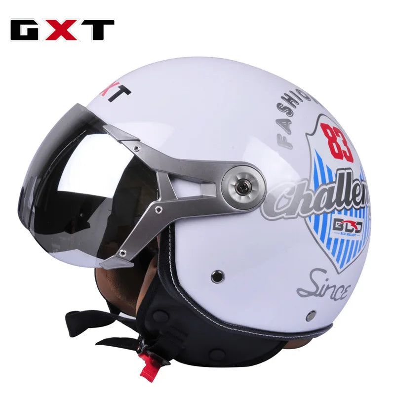 Casque moto jet 3/4 noir - vue latérale - vue 4