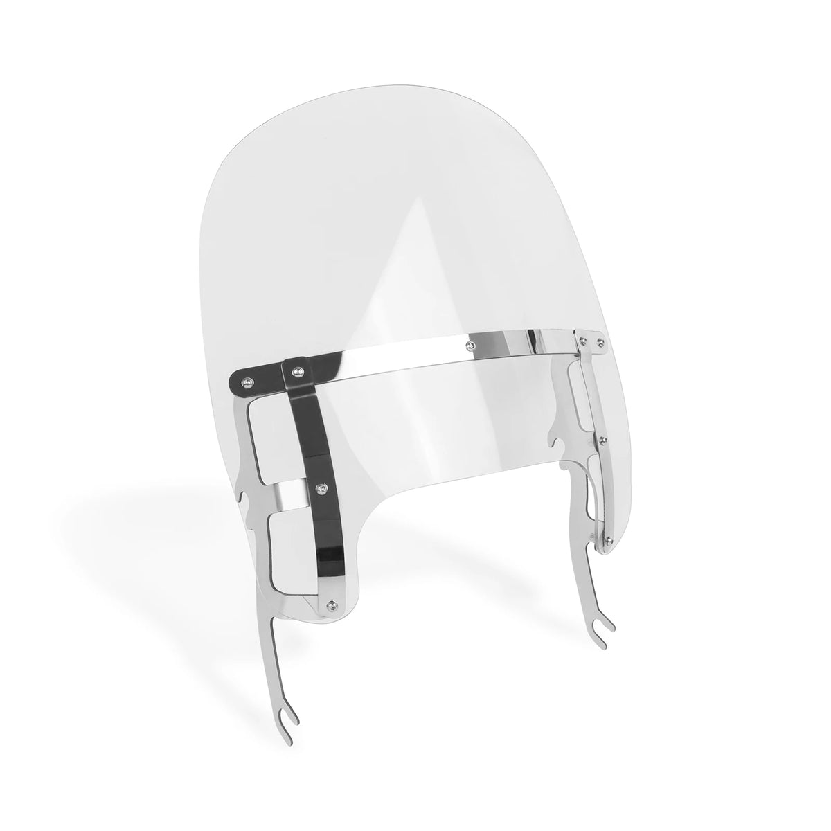 Pare-brise double bulle chromé pour Harley Softail Fat Boy - vue 3