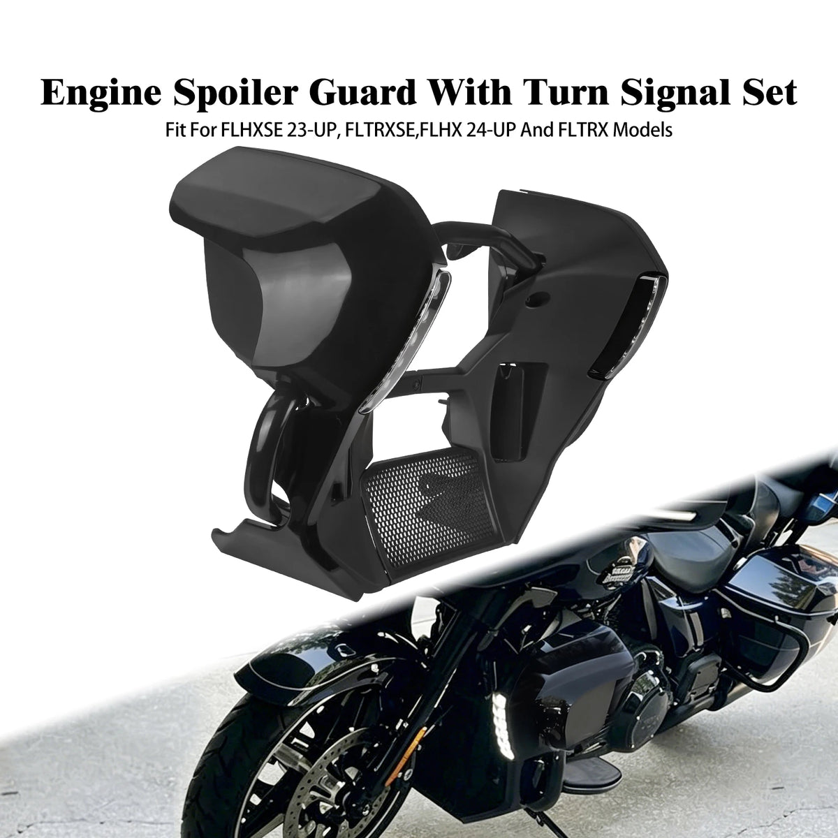 Kit Bas de Carénage + Crash Bar avec Cadre Chrome/Noir - Harley-Davidson Touring FLHX/FLTRX 2023-2026 – photo 1/7
