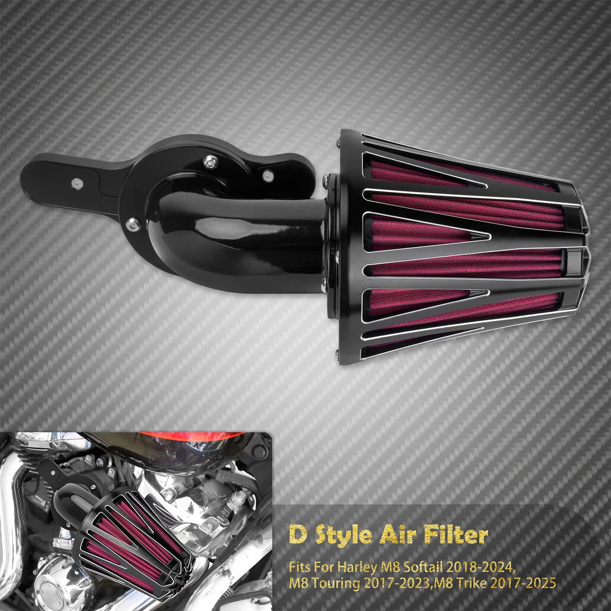 Filtre à Air CNC Haute Performance - Harley-Davidson Touring, Softail, Sportster, Dyna – photo 8/14