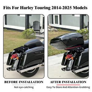 Top Case Chopped/Razor/King 7,5 / 10,7 / 13,7 pouces - Harley-Davidson Touring Road, Street, Electra Glide, FLHR 2014-2025 – photo 4/12