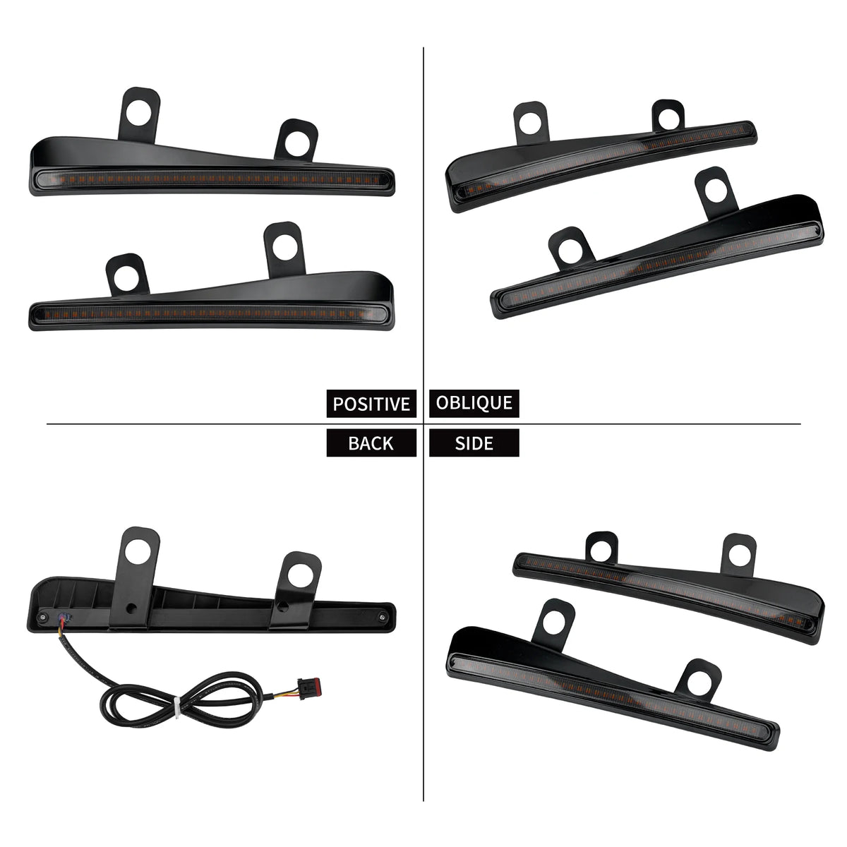 Clignotant LED latéral fixé au pare-brise d'une Harley-Davidson Road Glide - vue 4