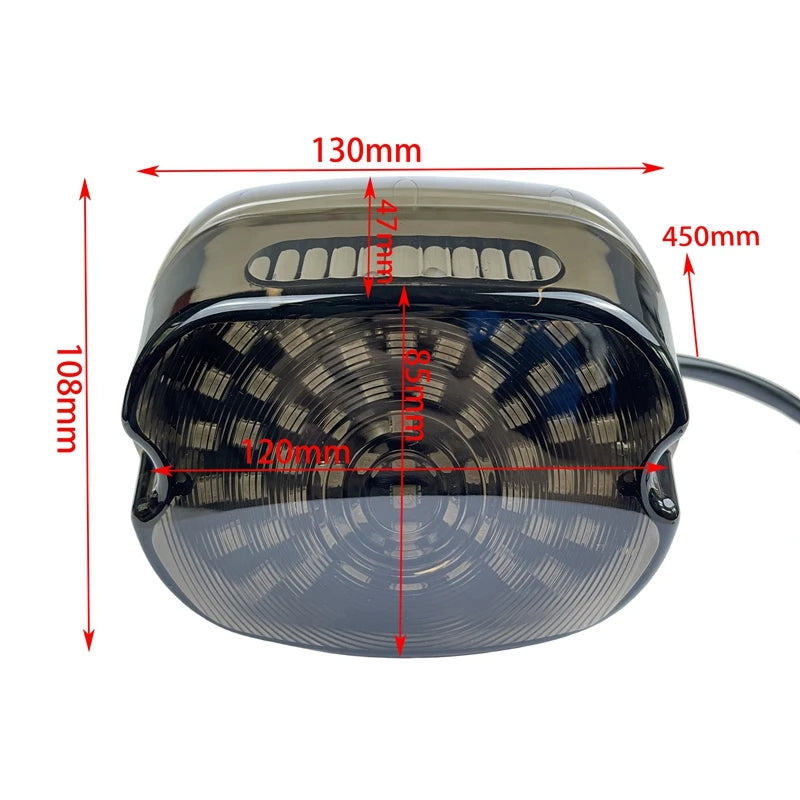 Feu arrière LED lay down pour Harley Softail Dyna Touring - vue 3