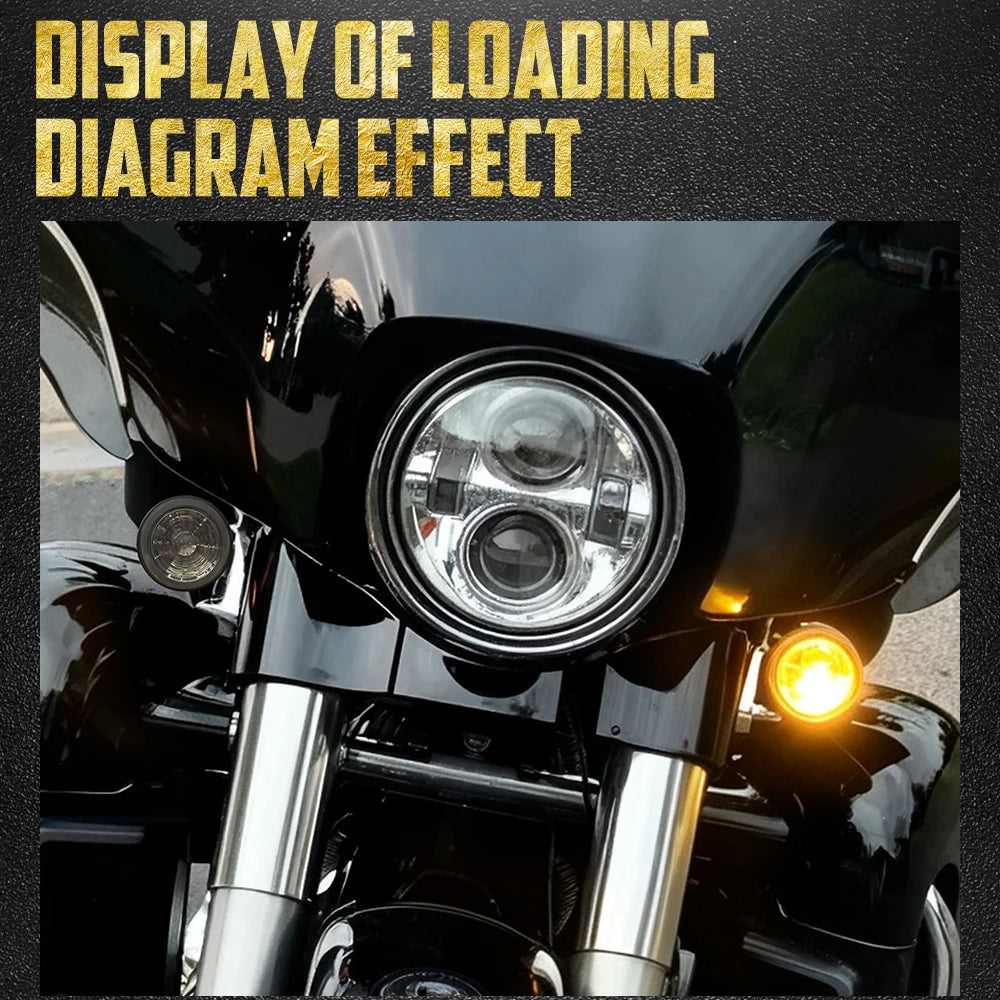 Clignotants LED style bullet 1156, ambre - Harley Touring, Dyna, Sportster XL 883, Softail – photo 2/7