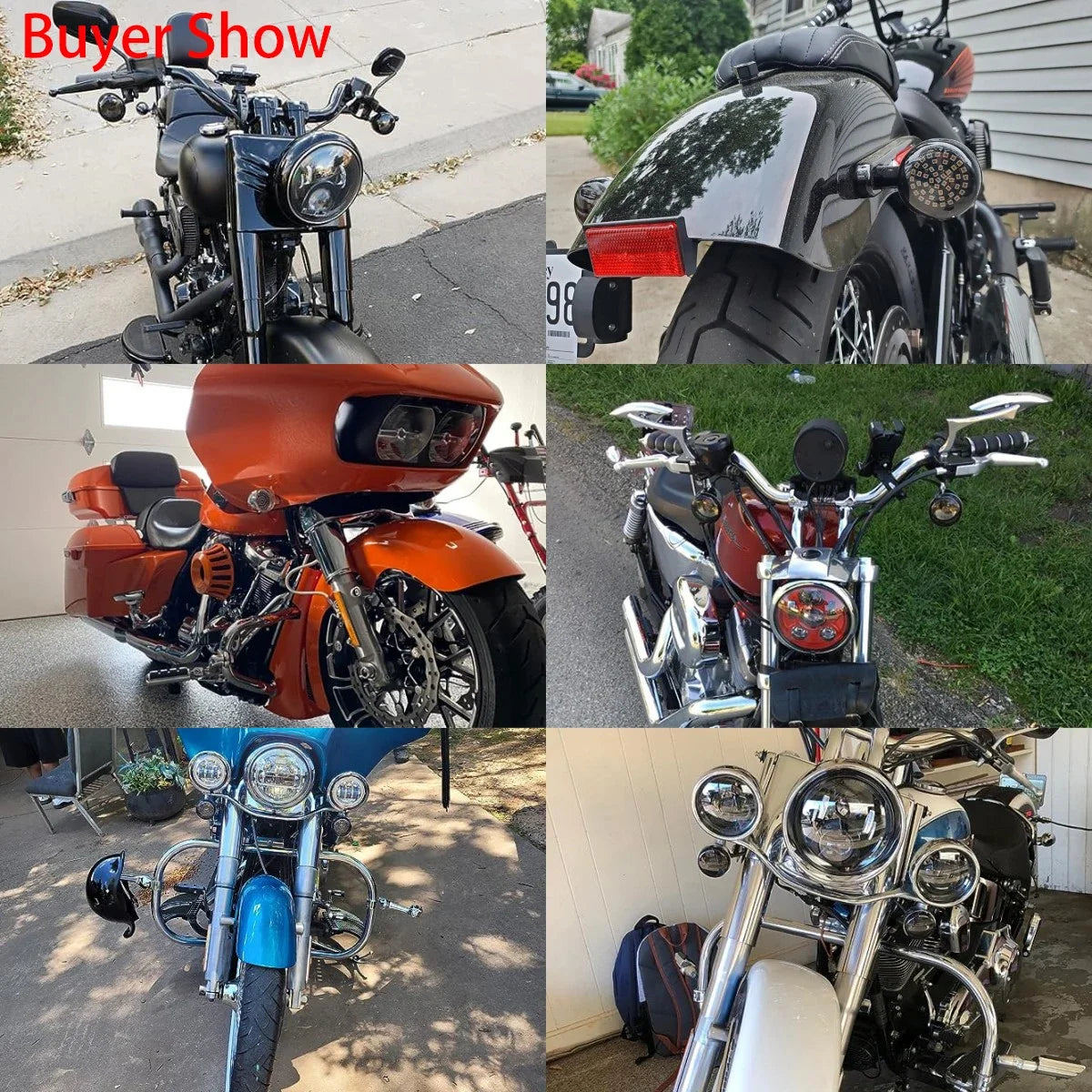 Cache de clignotant moto fumé pour Harley-Davidson - vue 6
