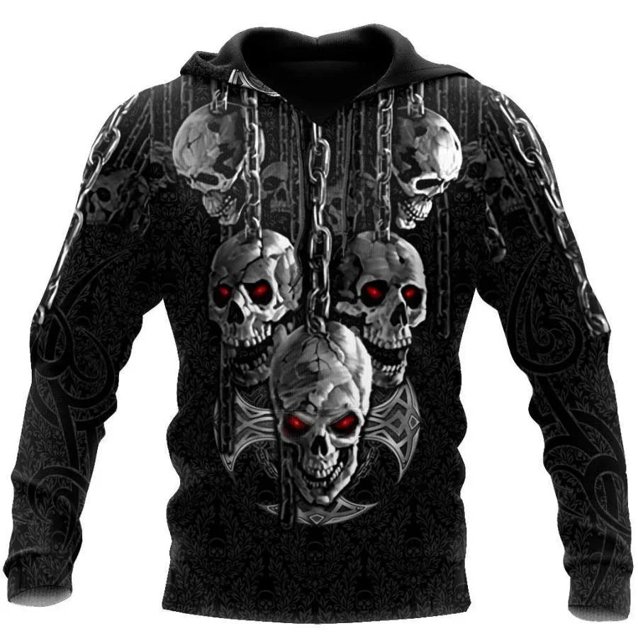 Sweat à capuche tête de mort - vue 12