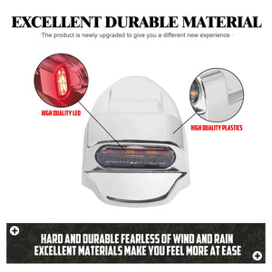 Clignotants LED arrière homologués E-Mark (position/stop) pour Harley Dyna 2000-2017 et Softail 2000-2025 - vue 4