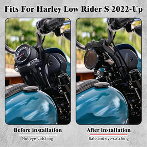 Kit de Rehausseurs de Guidon 10" avec Support Compteur (Kickback Risers) - Harley-Davidson Softail Low Rider S 2022-2024 – photo 2/9