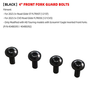 Boulons Titane Étrier/Garde-boue Avant Antivol pour Harley 121 CVO/ST, 117 Road/Street Glide – photo 8/26