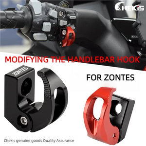 Crochet moto pliable en aluminium Chekis pour Zontes 350/310 - pompe et rangement casque - vue 1