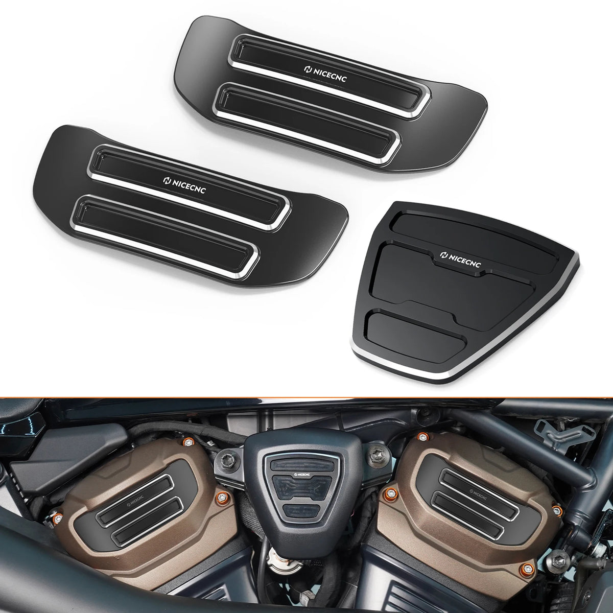 Caches de pignon de came et cache en V pour Harley Sportster S - vue 12