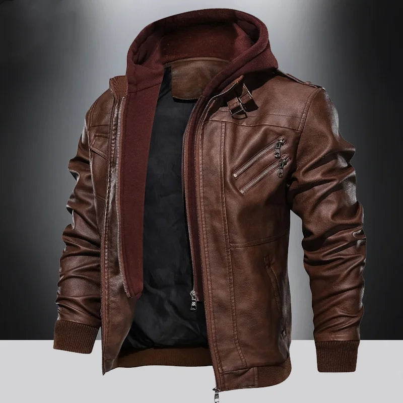 Blouson moto rétro à bandes réfléchissantes - vue - vue 7