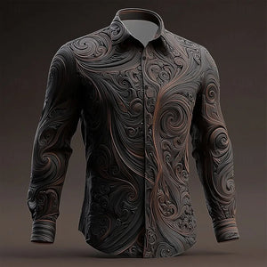 Chemise homme imprimé tête de mort - vue de face - vue 1