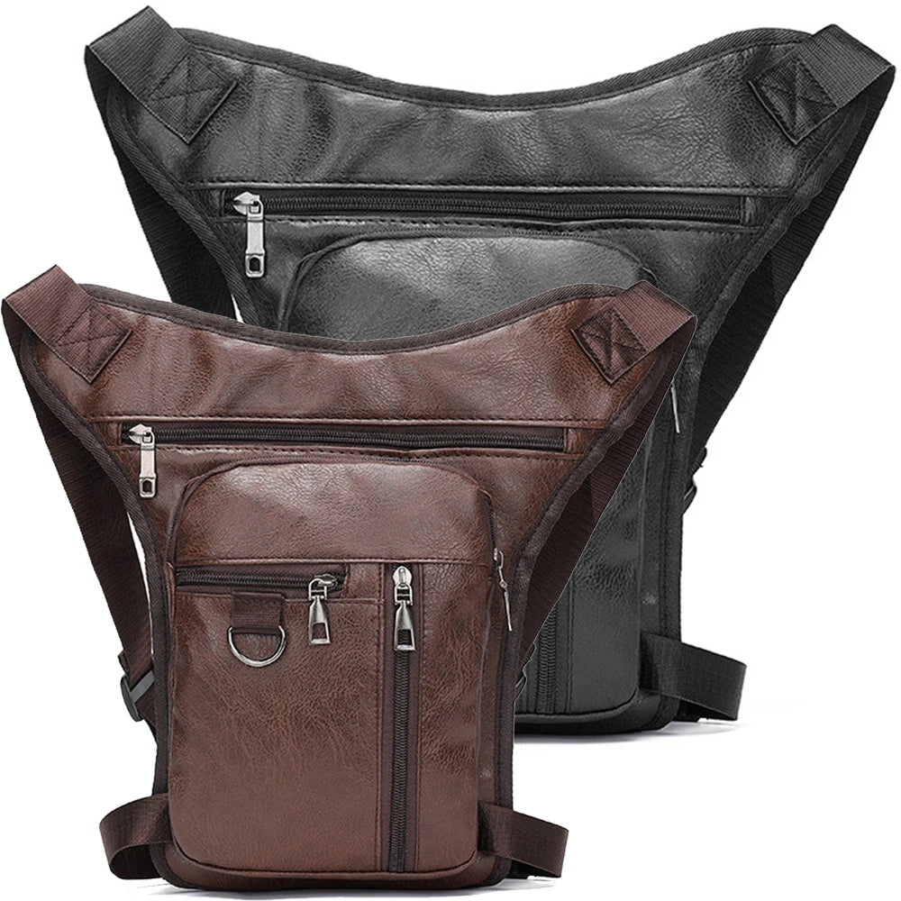 Sac de cuisse moto en cuir PU - vue produit - vue 1