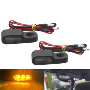 Mini clignotants LED de guidon avec feu de position ambré pour moto Harley-Davidson - vue 8