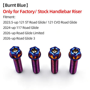 Boulons de Rehausseur de Guidon Titane pour Harley Road Glide 121 CVO/ST, 117 – photo 11/12