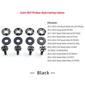 Boulons de Pare-brise Titane pour Harley Road Glide 2015-2025 – photo 10/12